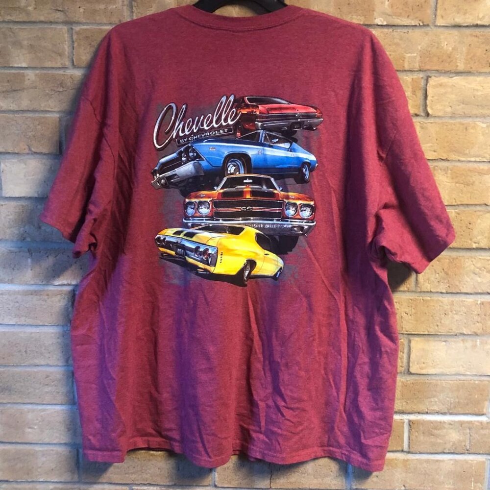 Chevrolet Chevelle Chevy Vintage Cars Cotton T-Shirt Men's Size 3XL